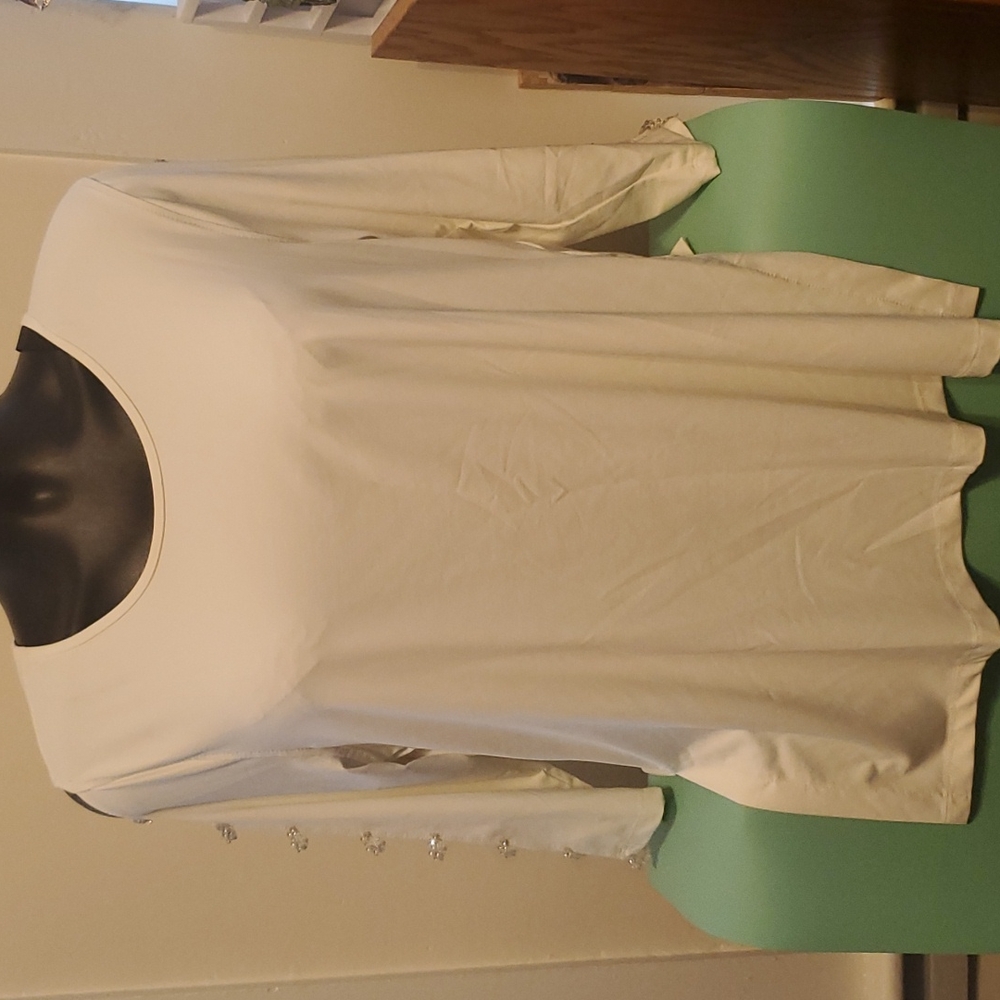 White Open Sleeve Shirt